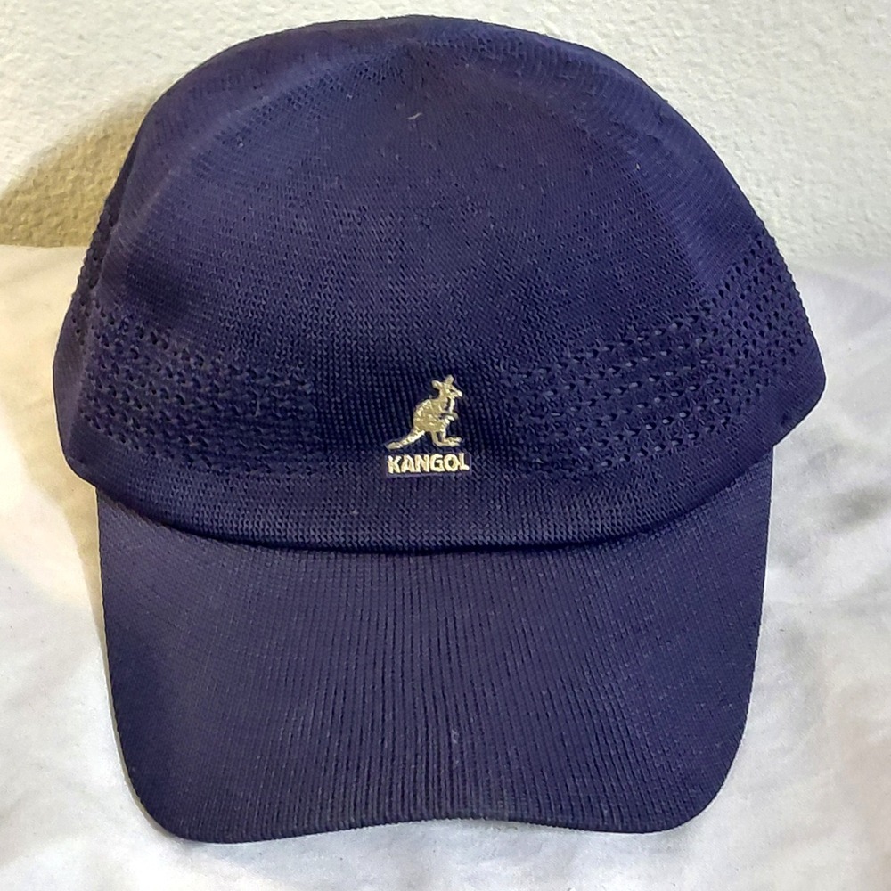 Kangol Tropic Ventair Spacecap Hat Large Navy Blue Mesh Fitted Cap NEW